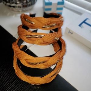 Burnt Orange & Gold Headband